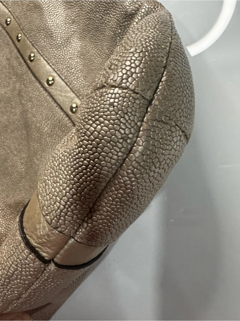Coach Kelsey Metallic Pebbled Leather Shoulder Hobo